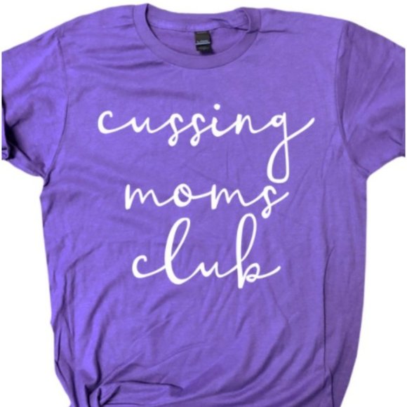 NWT Cussing Moms Club Graphic Tee PURPLE SZ XXXL/3X NWT - Picture 1 of 7
